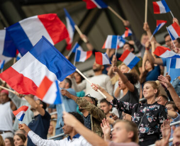 Une troupe de supporters français