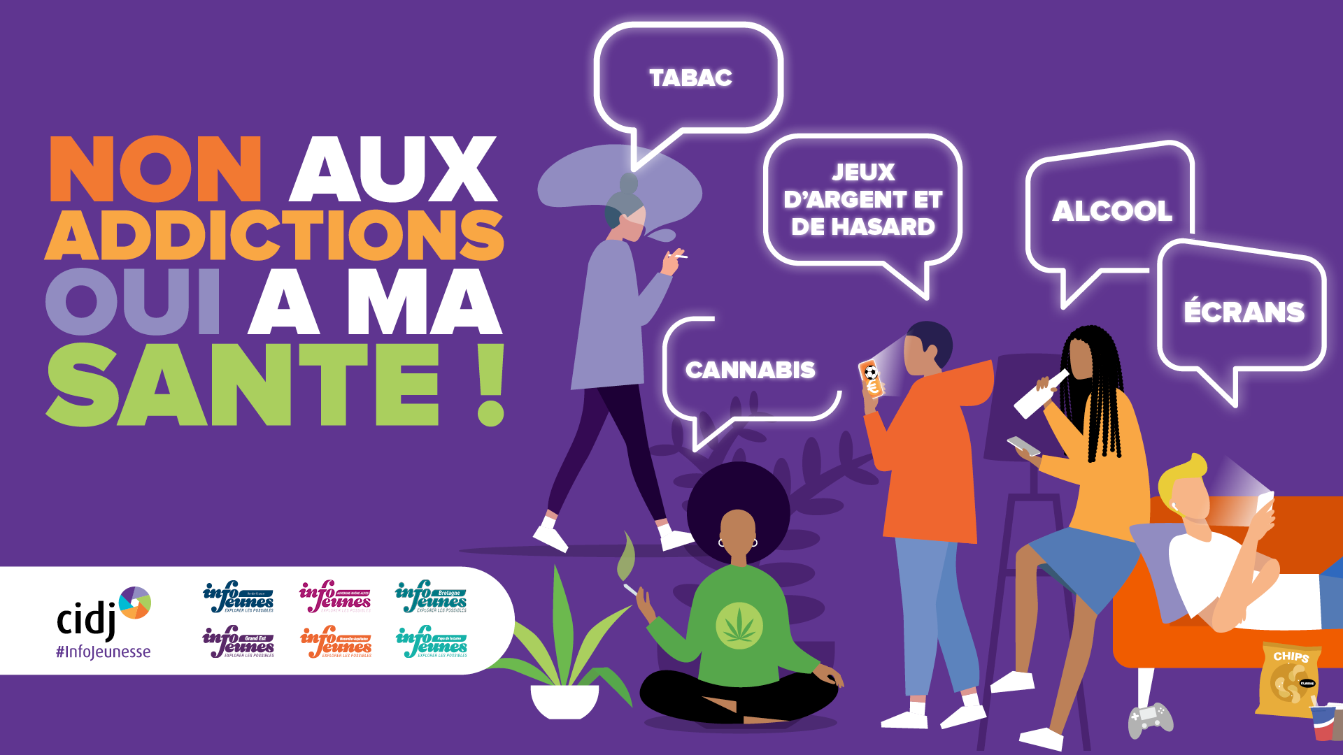 bannière non aux addictions