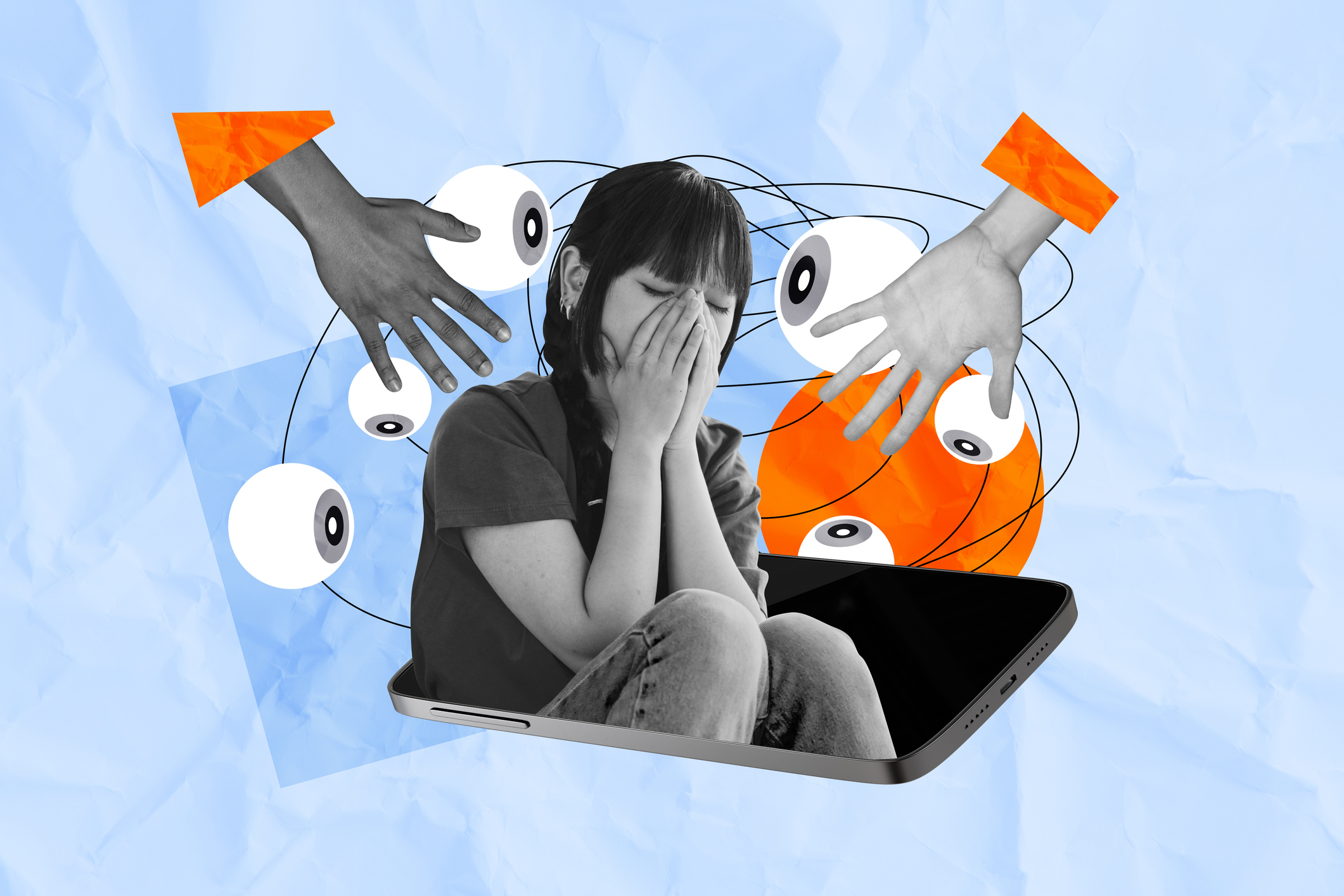 une fille cyberharcelée