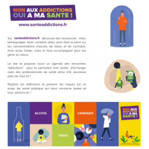 Vignette Flyer Non aux addictions, Oui à ma santé ! 500 x 500 px